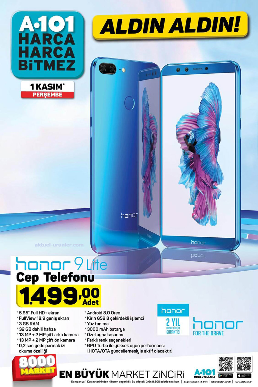 A101 1 Kasım Honor 9 Lite Aktüel Ürün İncelemesi