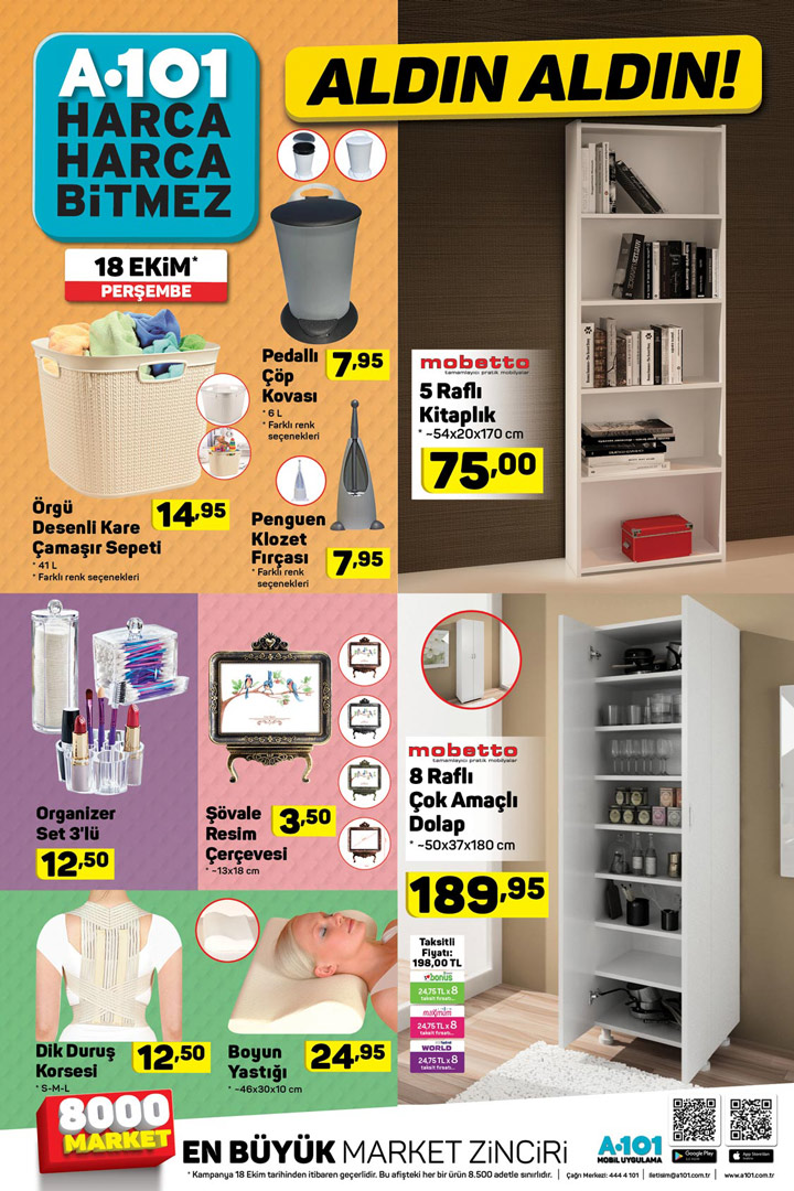A101 18 Ekim 2018 Aktüel Harca Harca Bitmez Kataloğu