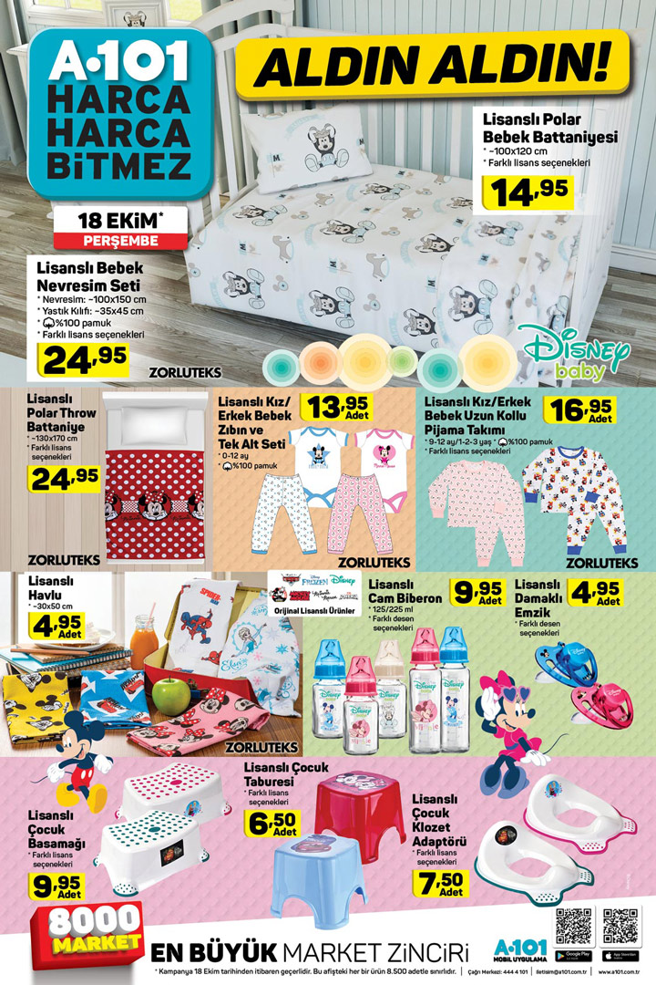 A101 18 Ekim Bebek Ürünleri Aktüel Fırsatı