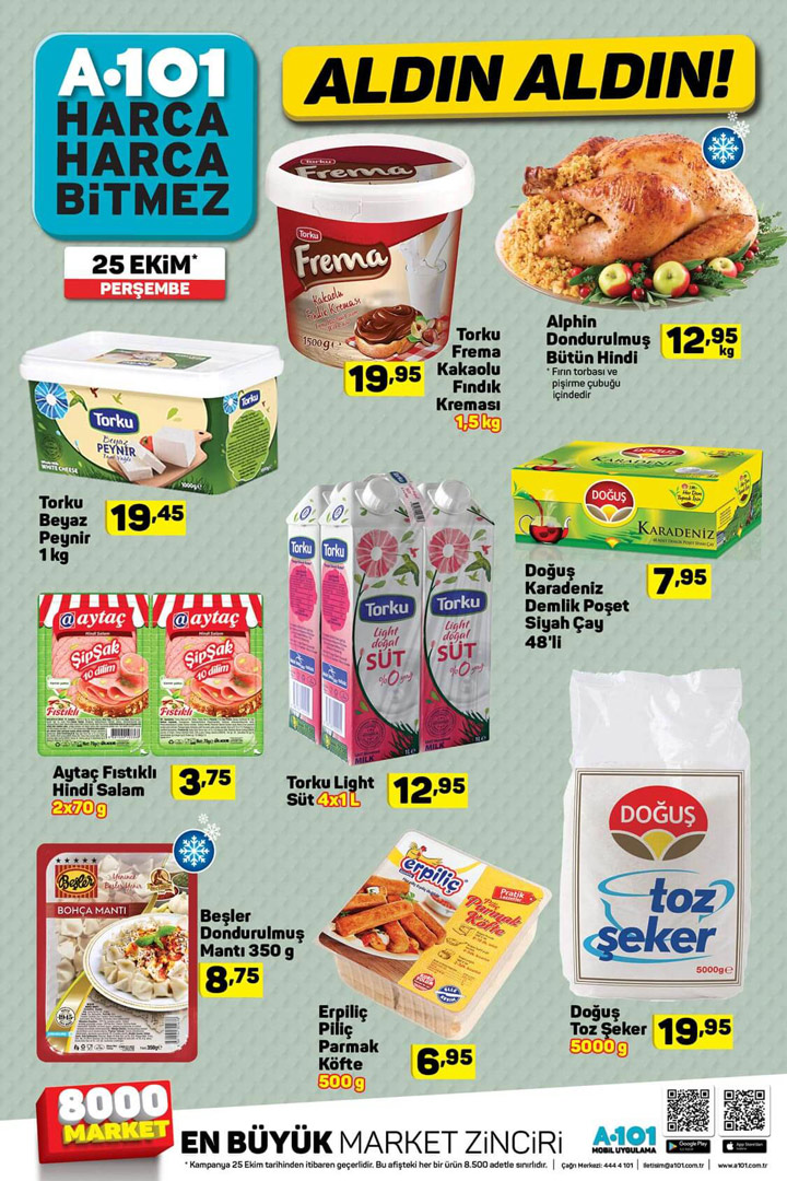 A101 25 Ekim 2018 Aktüel Ürün Listesi