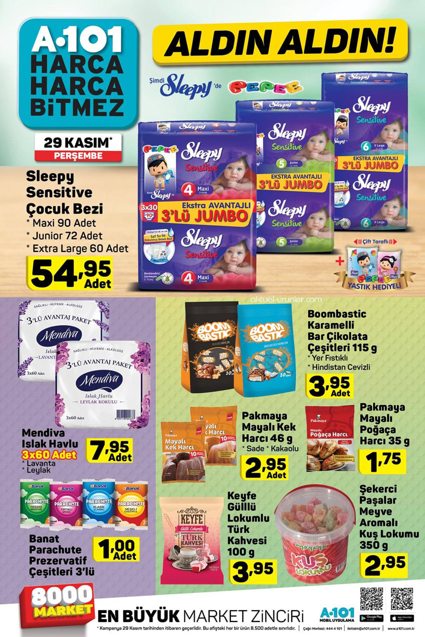 A101 29 Kasım Uygun Fiyatlı Aktüel Ürünleri