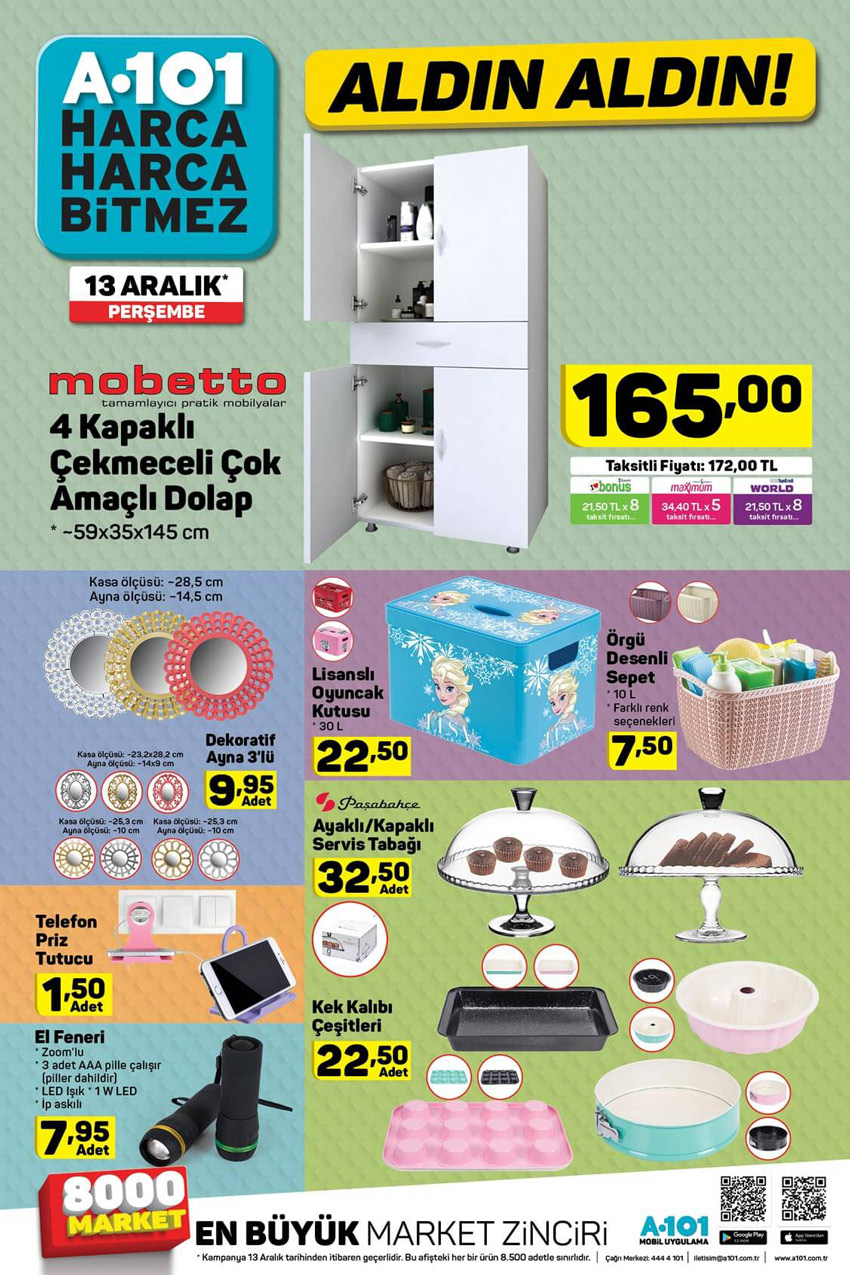 13 Aralık A101 Aktüel Ürün Katalog Sayfası