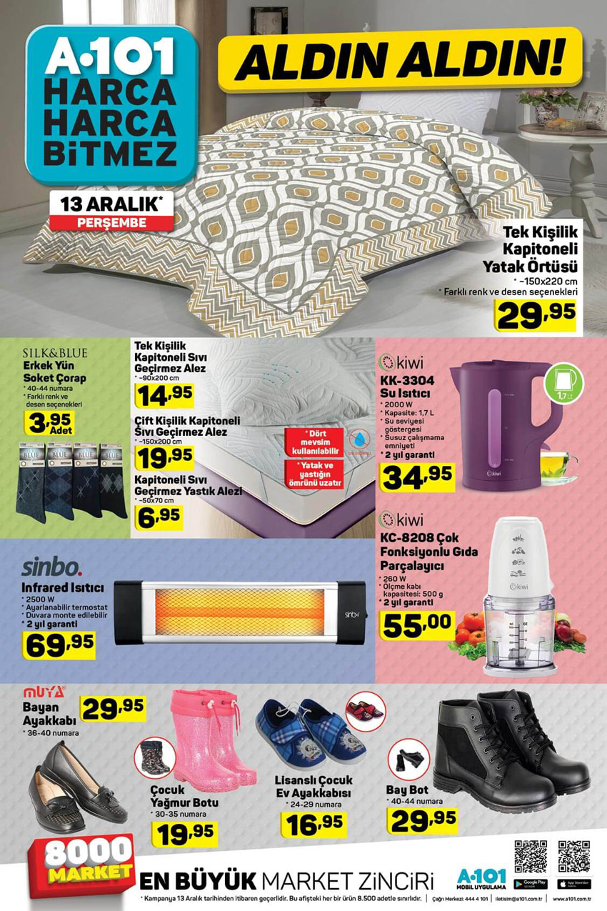 A101 13 Aralık En Yeni ve Güncel Aktüel Ürün Kataloğu