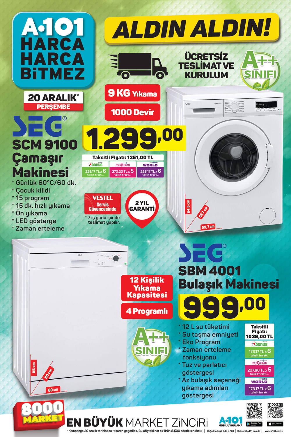 A101 20 Aralık Muhteşem Ürünler Kataloğu