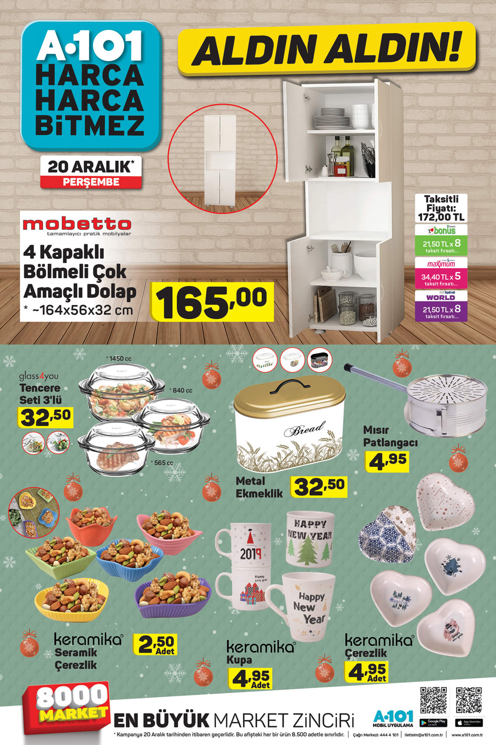 A101 20 Aralık Perşembe Ev İhtiyaçları Aktüel Ürünleri