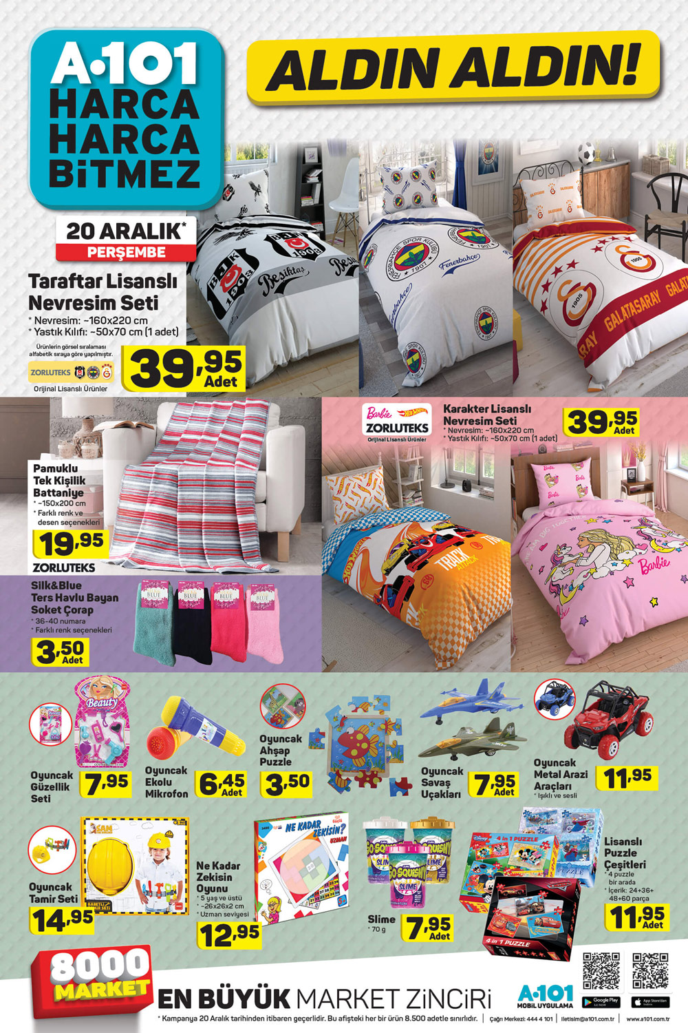 A101 20 Aralık Yıl Sonu Aktüel Katalogları