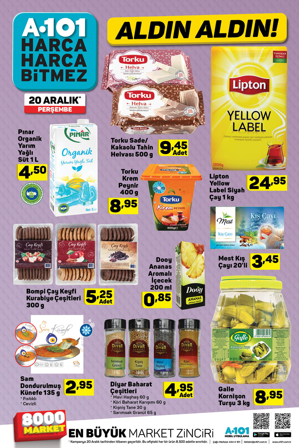 A101 20 Aralık İtibarıyla Gelecek Aktüel Ürünleri