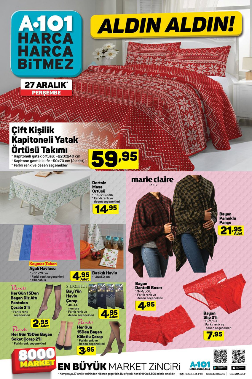 A101 27 Aralık Yılbaşı Özel Aktüel Ürünleri