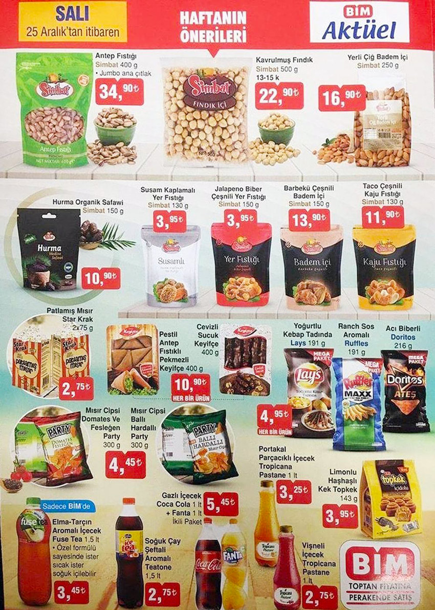 BİM 25 Aralık 2018 Aktüel Ürünler Kataloğu