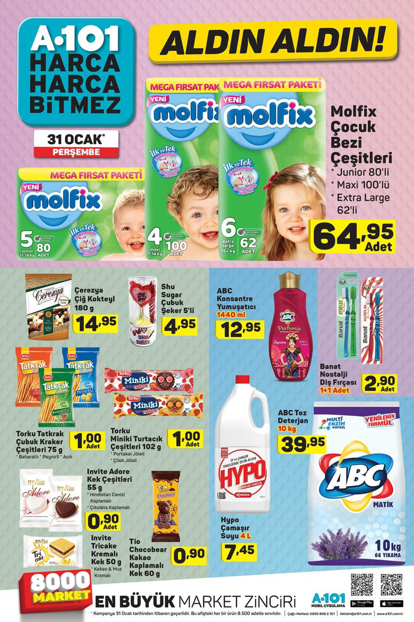 A101 31 Ocak Aldın Aldın Aktüel Fırsatları