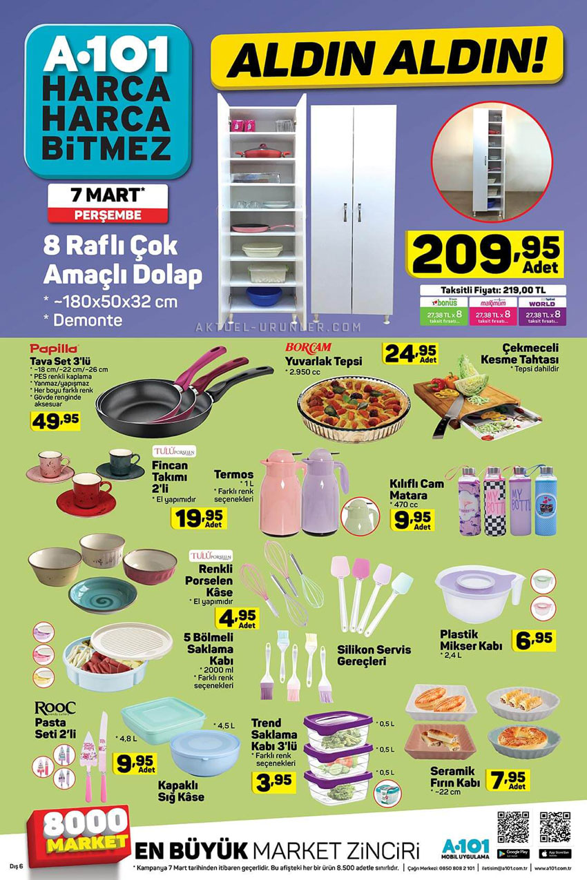 7 Mart Aktüel Ürünler A101 Market İndirimleri
