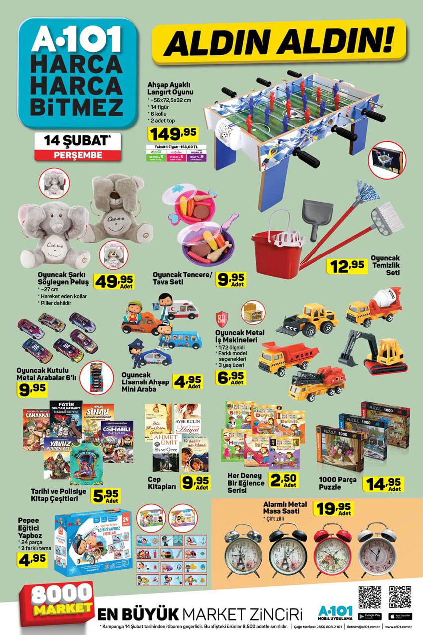 A101 14 Şubat Oyuncak Çeşitleri Aktüel Kataloğu