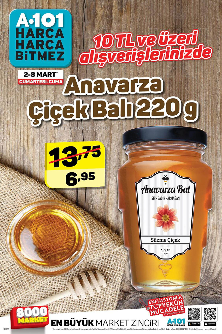 A101 2 Mart – 8 Mart Tek Ürün Aktüel Kataloğu