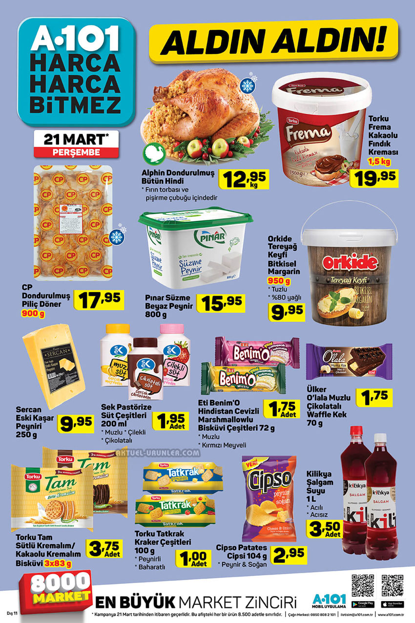 A101 21 Mart Gıda Aktüel Ürün İndirim Sayfası