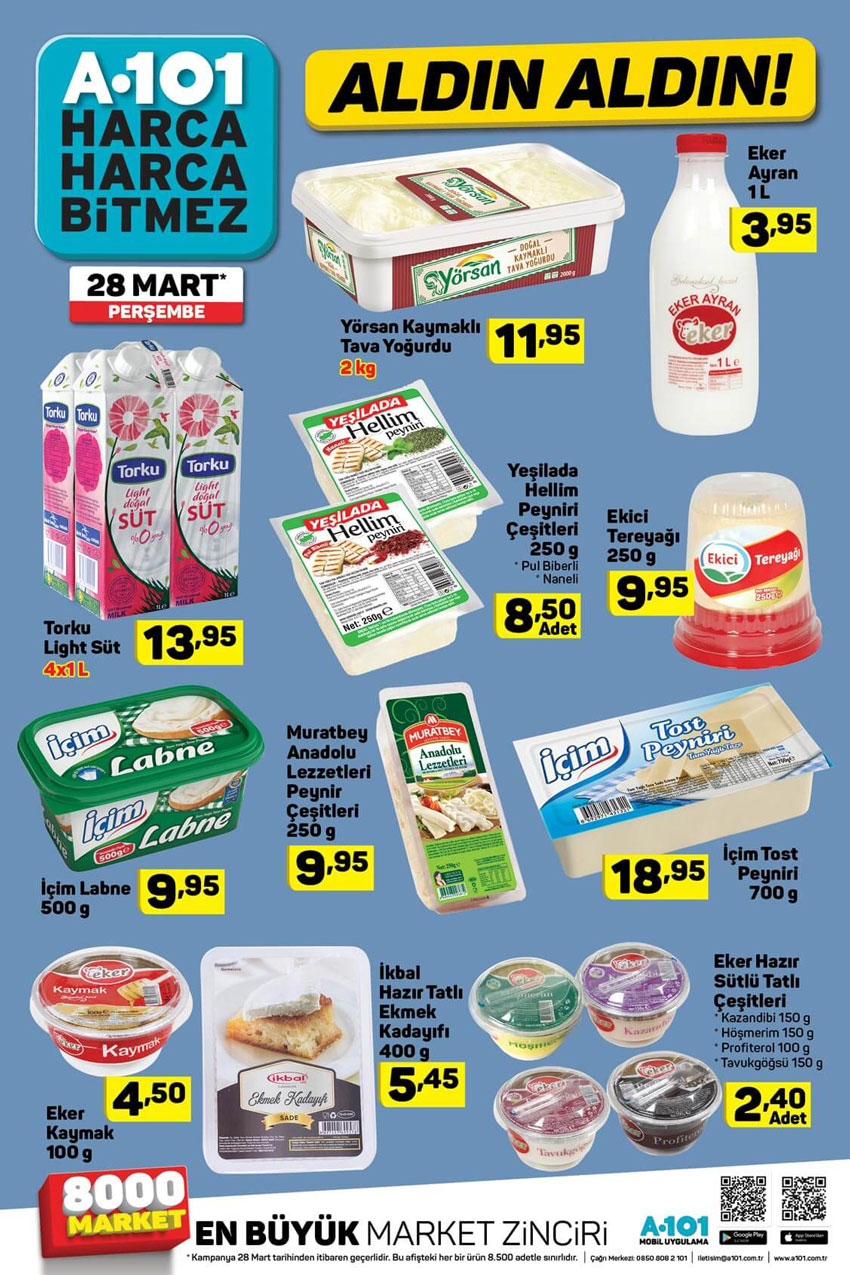 A101 28 Mart Perşembe Aktüel İndirimleri Sayfası