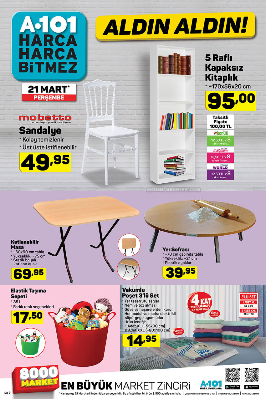 A101 Aktüel 21 Mart Dikkat Çekici Kataloğu