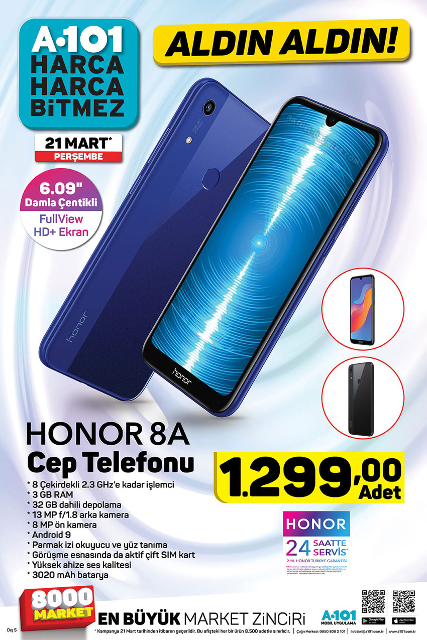 A101 Honor 8A 21 Mart 2019 Aktüel Ürün İncelemesi