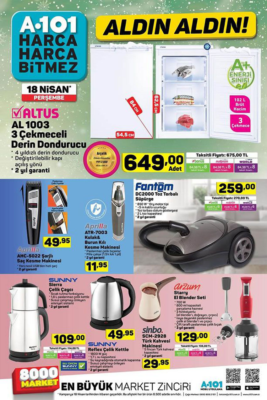 A101 18 Nisan Aktüel Net İndirim Görsel Detayları
