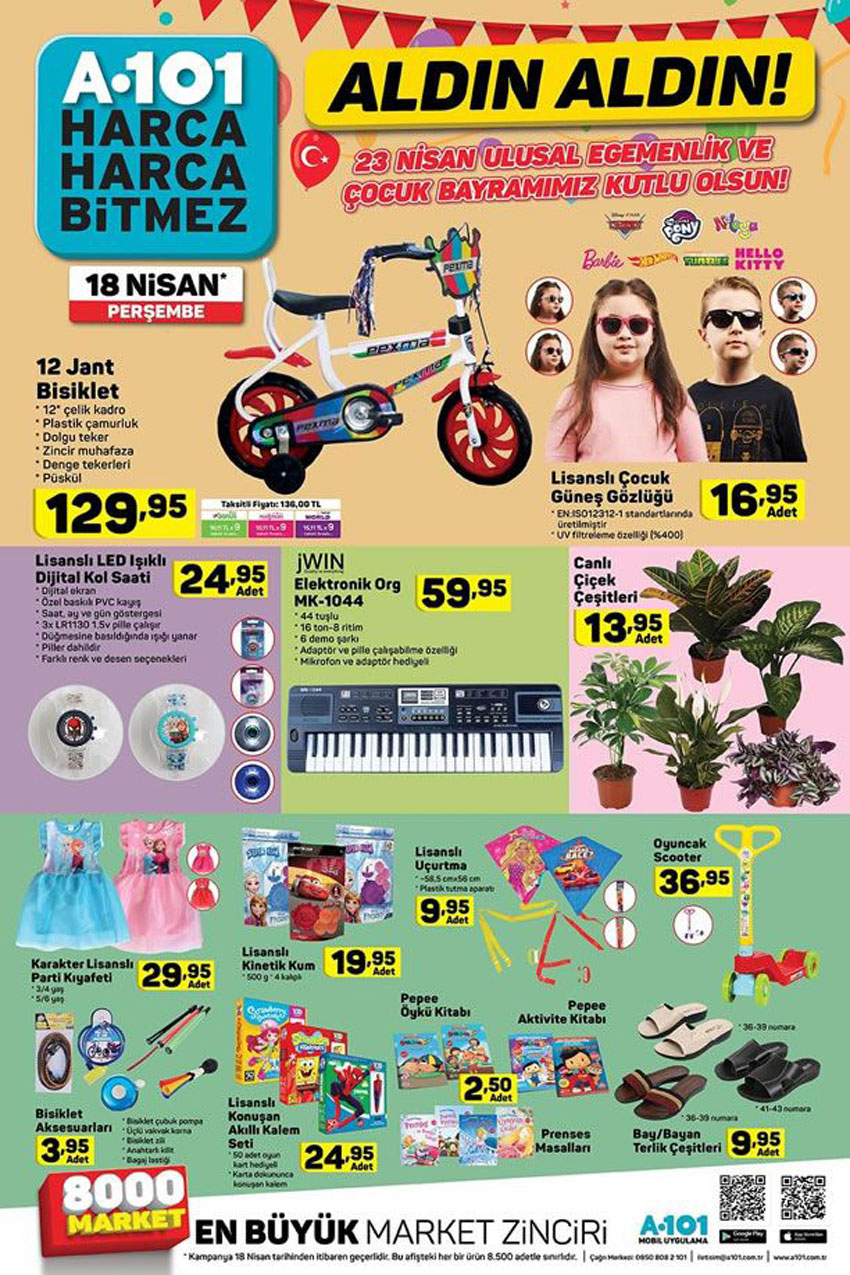A101 18 Nisan Aktüel Ürünleri 23 Nisan Kampanyaları