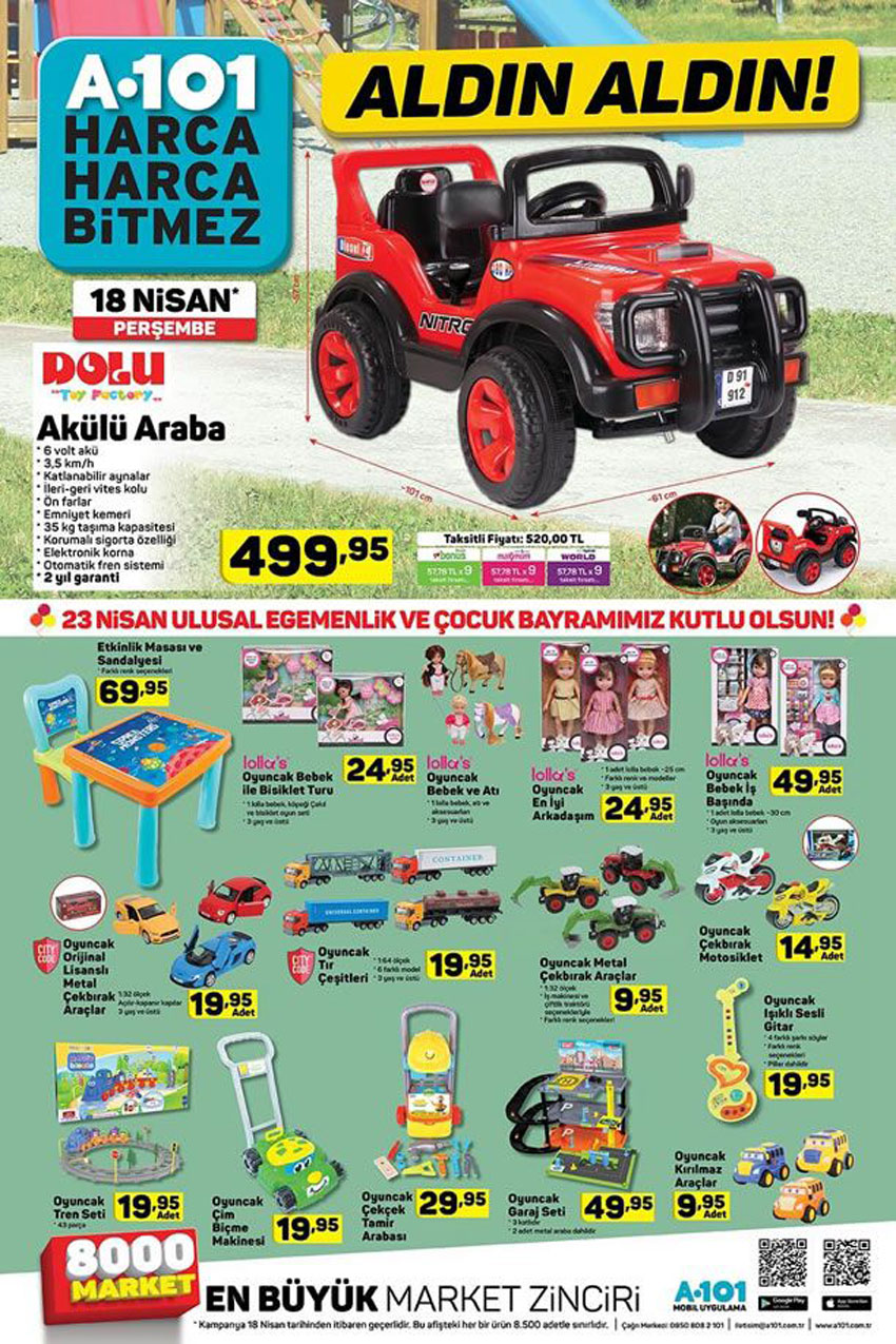 A101 23 Nisan Özel Aktüel Ürünleri Kataloğu