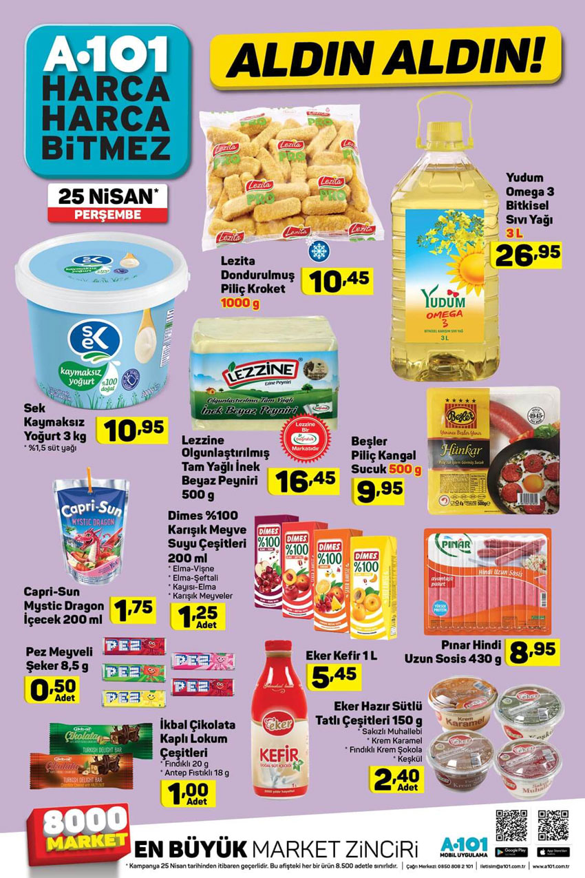 A101 Aldın Aldın 25 Nisan Aktüel Ürün Kataloğu