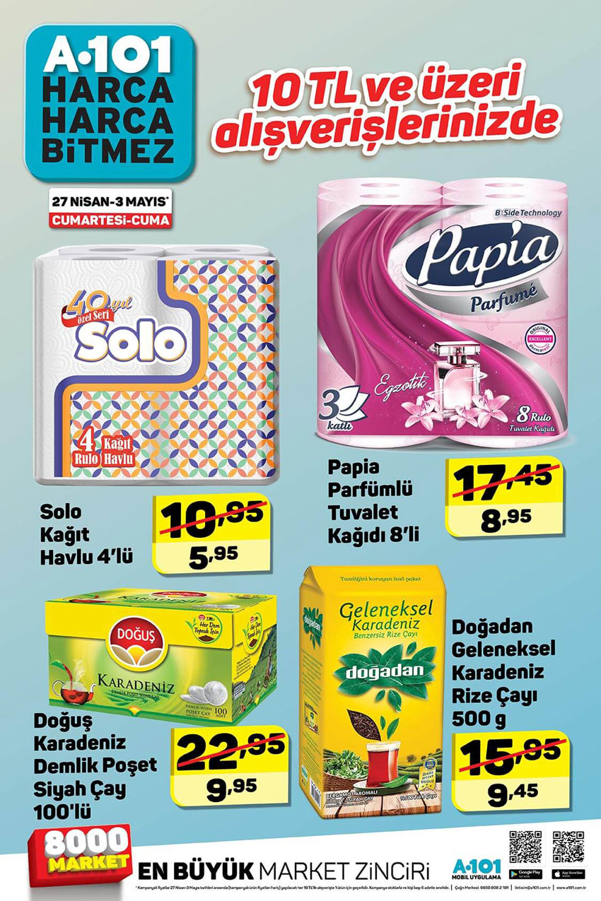 A101 Hafta Sonu 27 Nisan 2019 Cumartesi – Pazar Aktüel