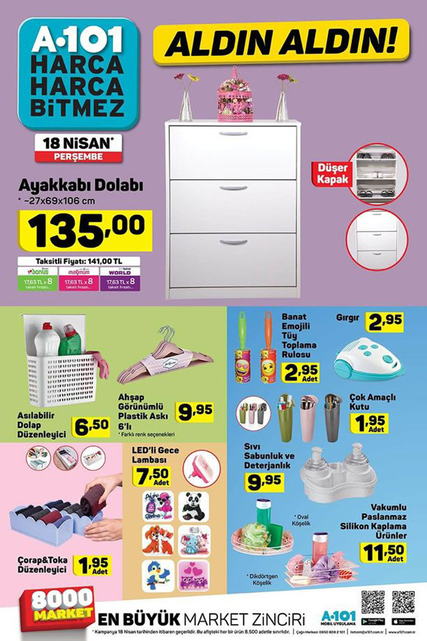 A101 Market 18 Nisan Aktüel Ürün Listesi