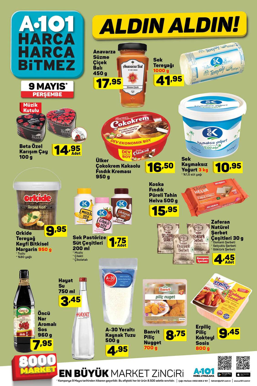 A101 Market 9 Mayıs Yeni Spot Avantajları