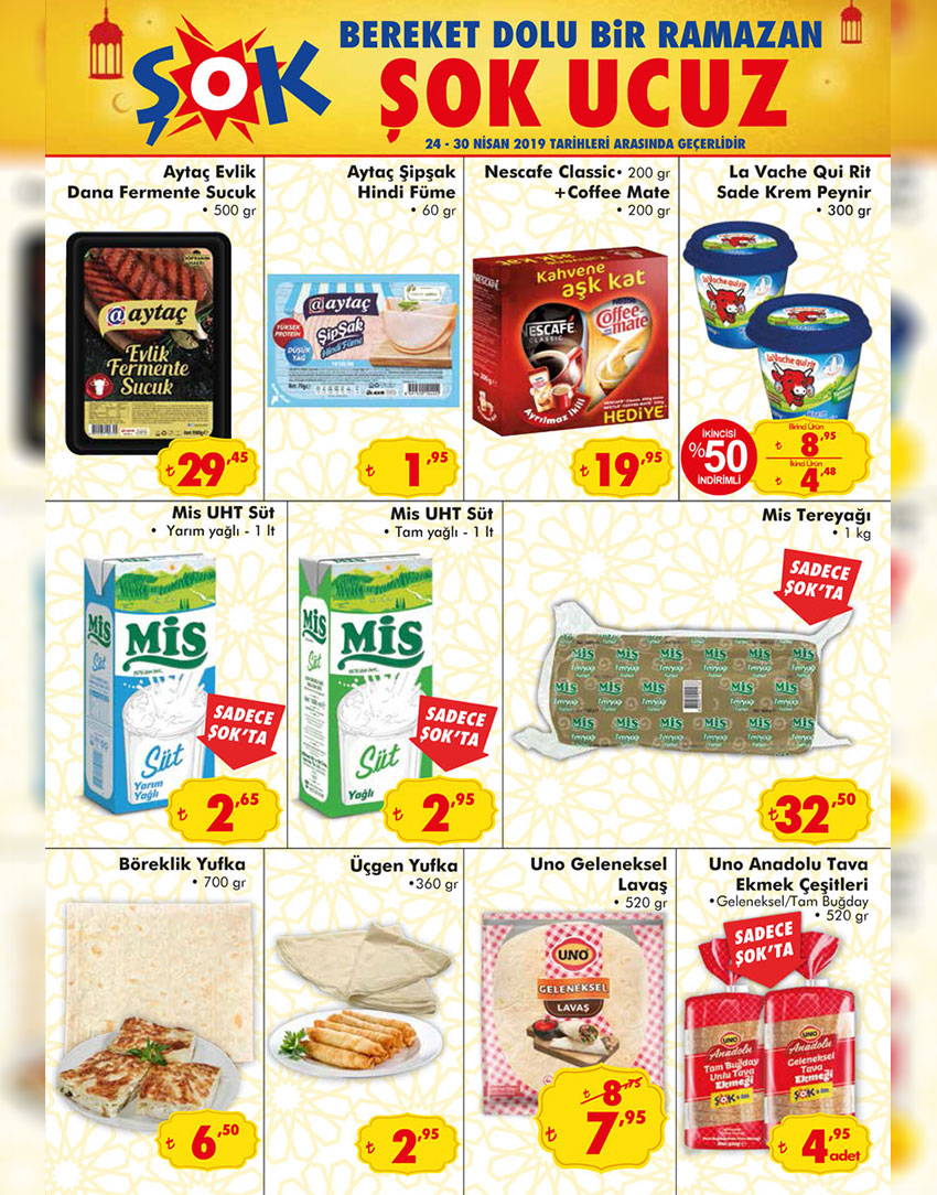ŞOK Market 24 Nisan Çarşamba En Yeni Aktüel Katalog