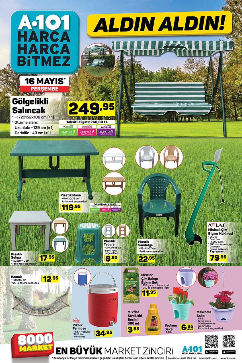 A101 Aktüel 16 Mayıs Günü Piknik Ürünleri Sunacak