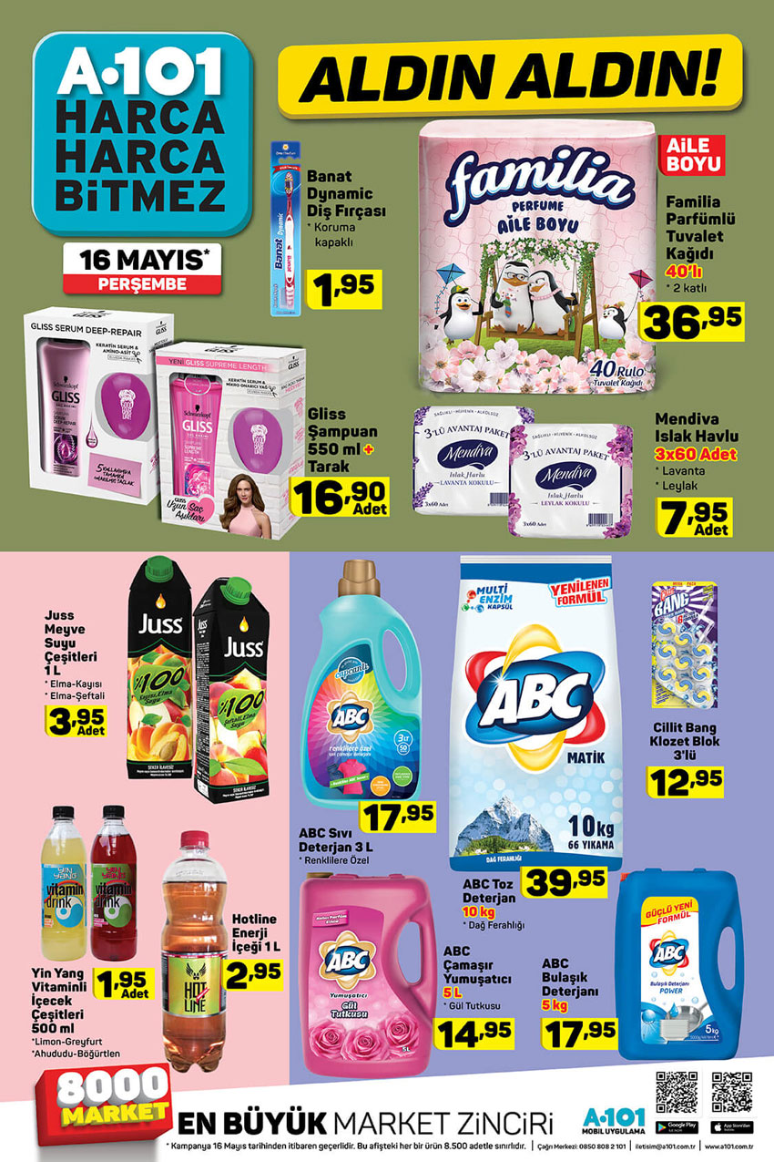 A101 Aktüel 16 Mayıs Ramazan Ayı Özel Kampanyaları