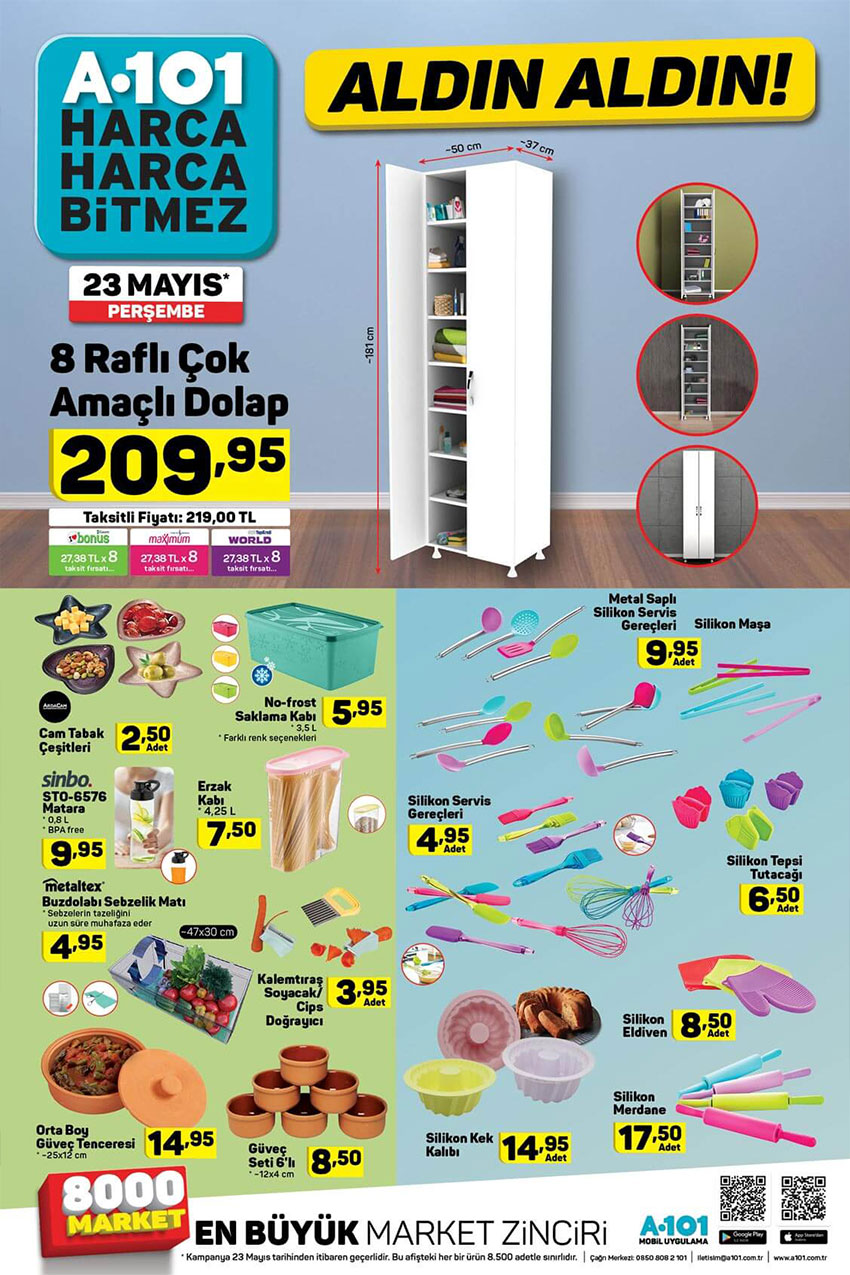 A101 Market Efsane İndirimleri 23 Mayıs Sayfası