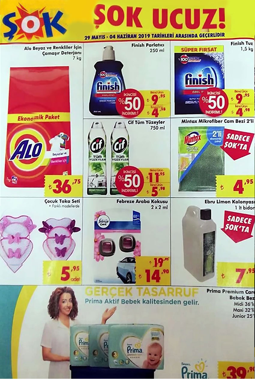 ŞOK 29 Mayıs 2019 Aktüel Ürünler Katalog Görseli