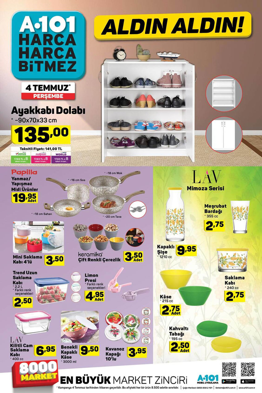 A101 Market 4 Temmuz Aktuel Katalog Ürünleri