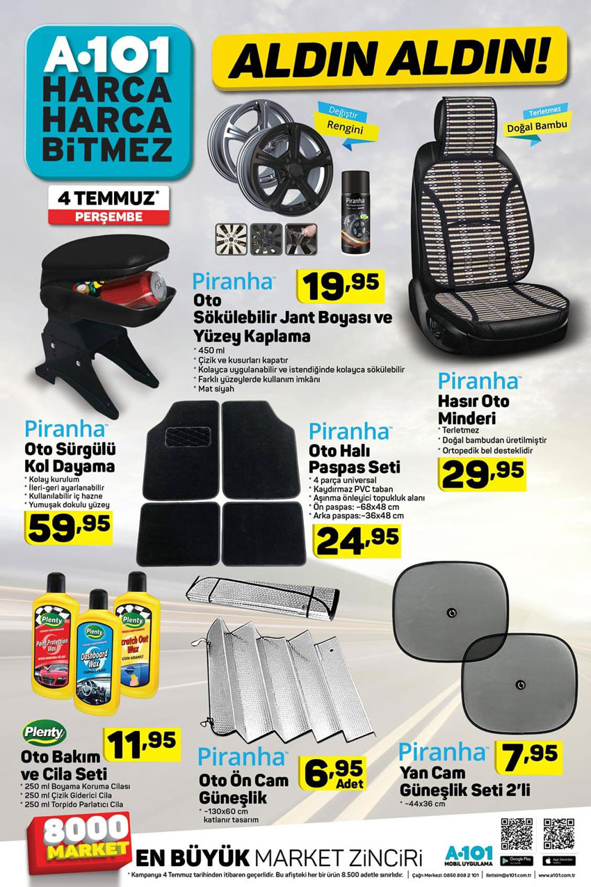A101 Otomobil Ürünleri İncelemesi 4 Temmuz 2019