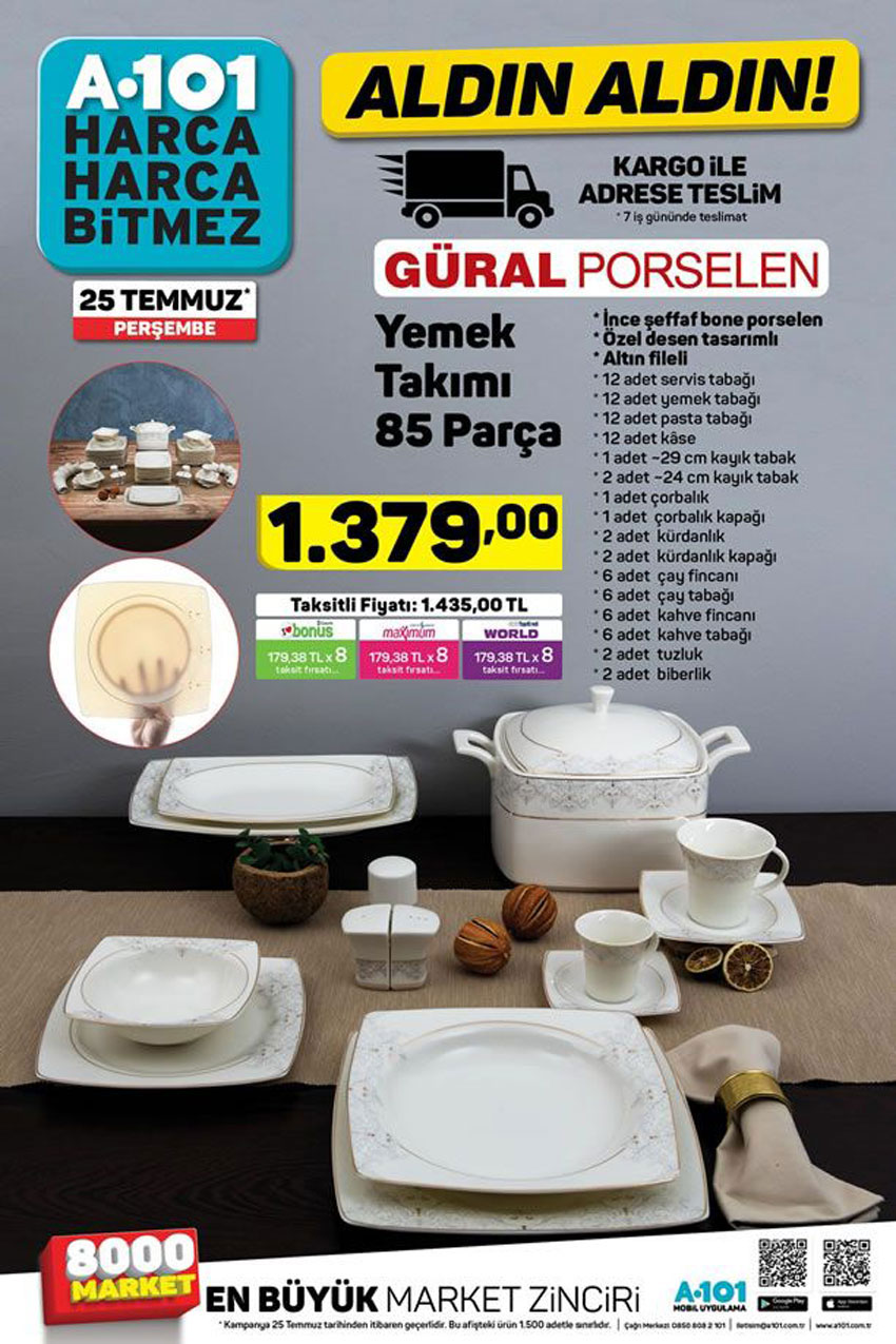 A101 25 Temmuz Yemek Takımı Fırsatı Aktüel İncelemesi