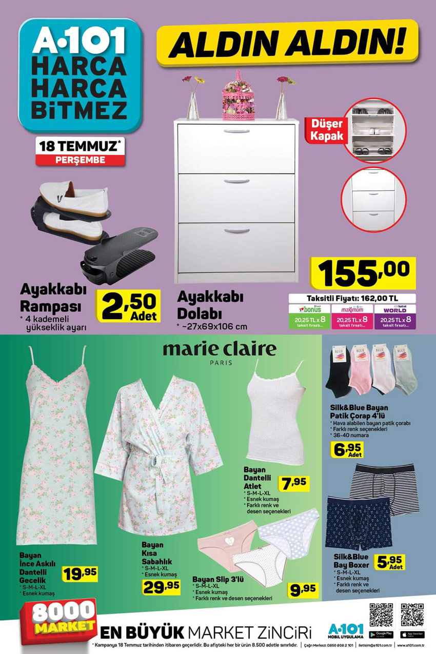 A101 Aktuel 18 Temmuz 2019 Avantaj Kataloğu
