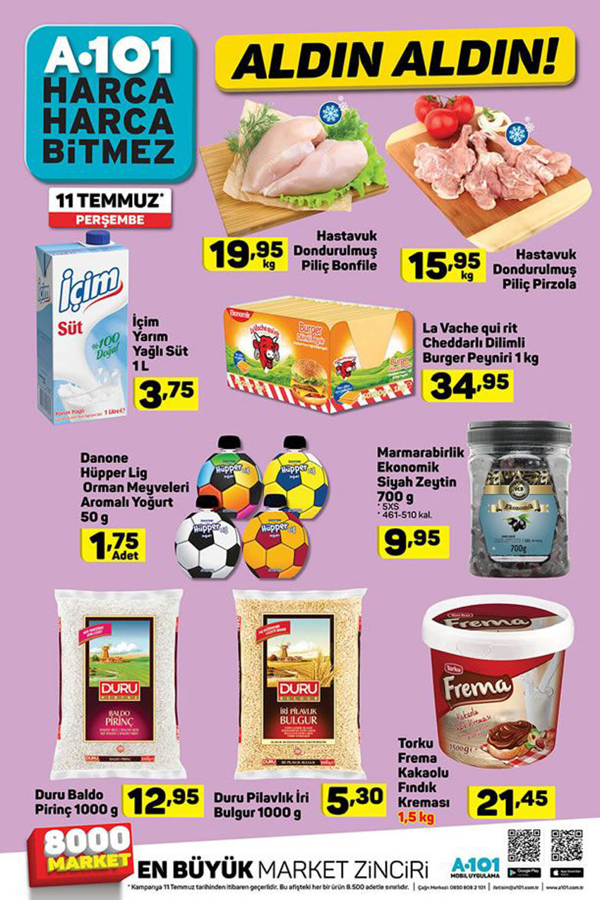 A101 Aktüel 11 Temmuz 2019 Yeni Gıda Kataloğu