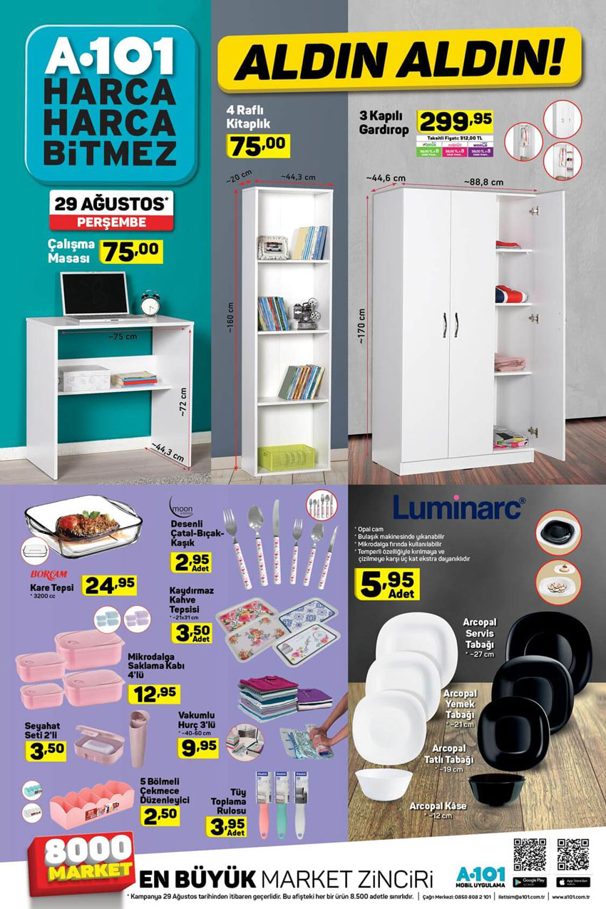29 Ağustos 2019 Perşembe A101 Aktüel Detayı