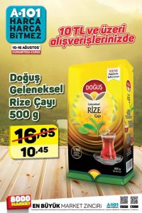 A101 10 Ağustos Tekli Yeni Çay Büyük İndirimi