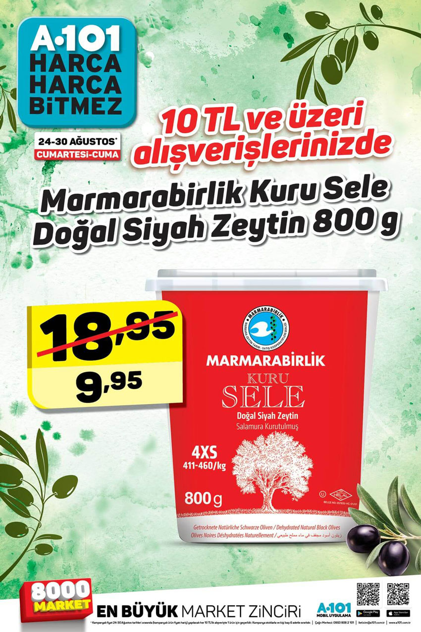 A101 24 Ağustos Büyük Fırsat Ürünü Kampanyası