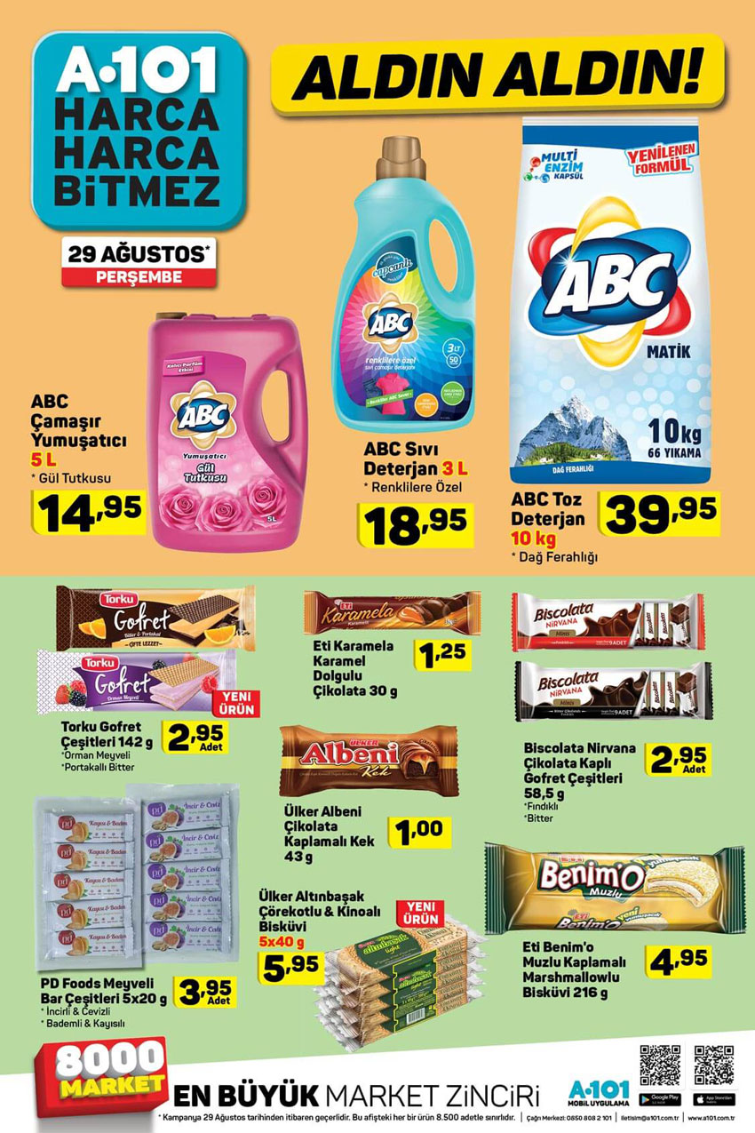 A101 29 Ağustos Temizlik Fırsatları Yeni Sayfası