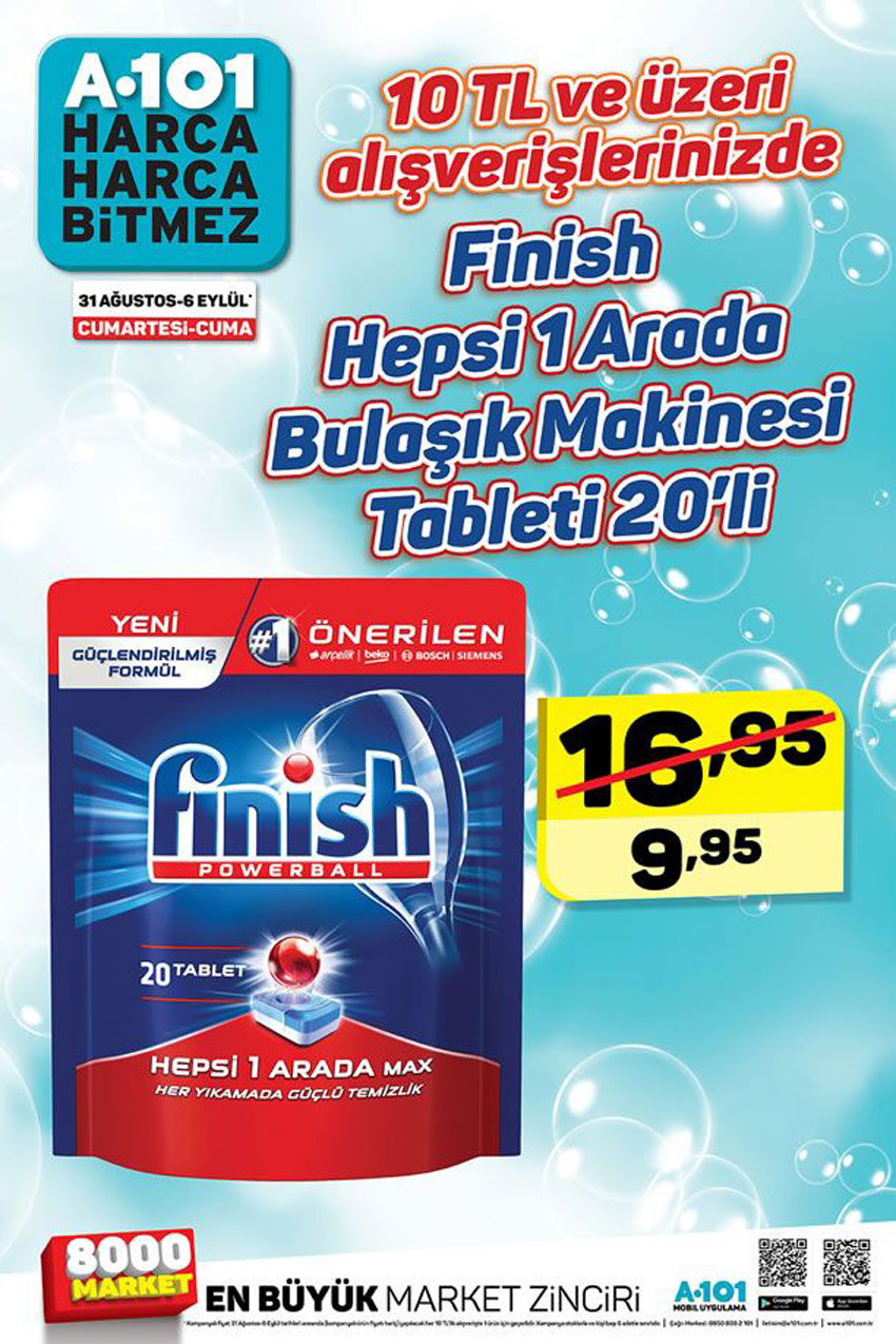 A101 31 Ağustos – 6 Eylül 2019 Tekli Fırsat Sayfası