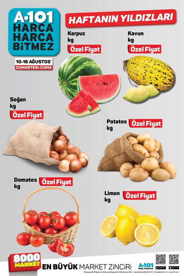 A101 Aktüel Hafta Sonu 10 Ağustos Büyük İndirim