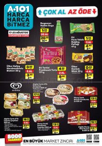 A101 ile 17 Ağustos Hafta Sonu Çok Alıp Az Ödeyin