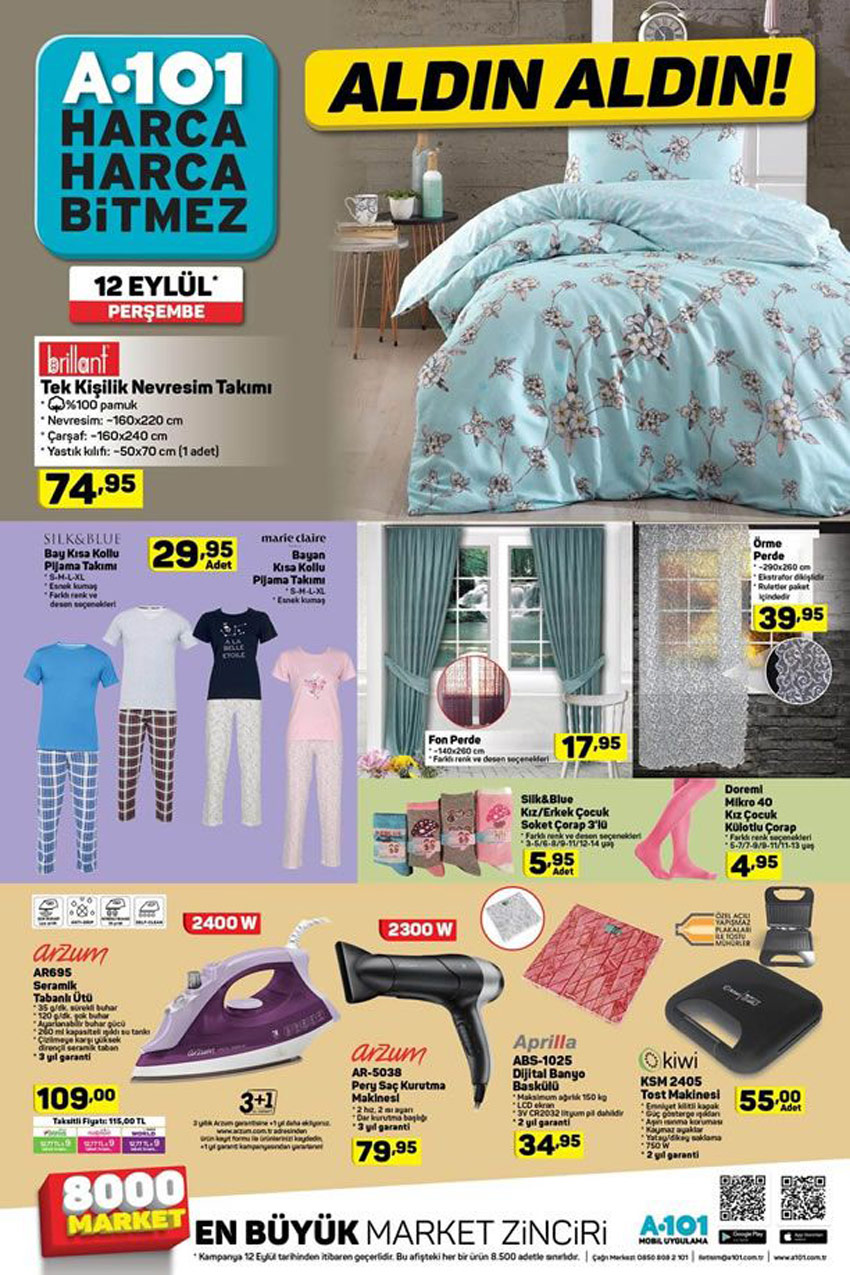 A101 12 Eylül 2019 Çok Kullanışlı Aktüel Ürünler Kataloğu