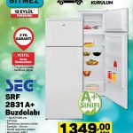 A101 Aktüel 12 Eylül SEG SRF 2831A+ Buzdolabı İndirimi Kataloğu