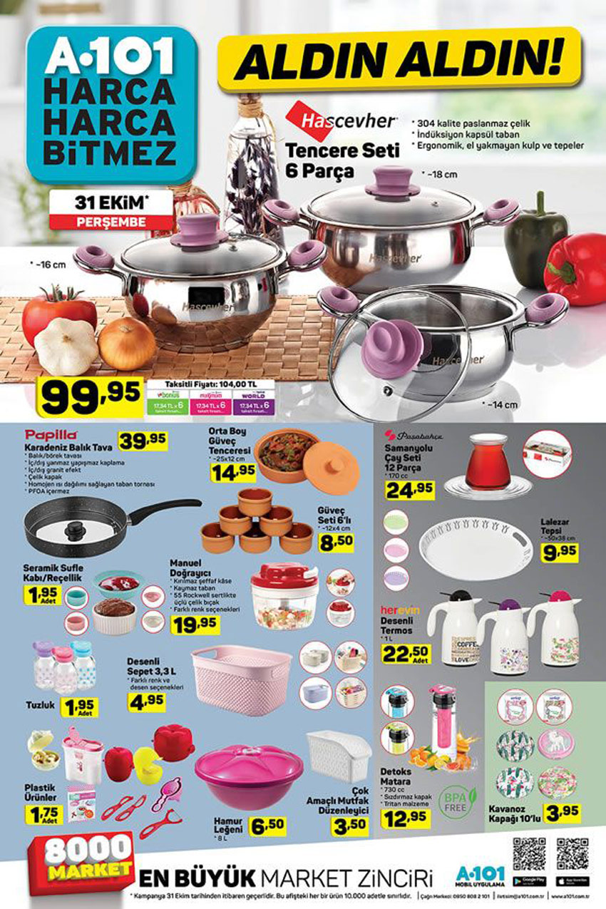 A101 31 Ekim 2019 Mutfak Ürünleri İncelemesi
