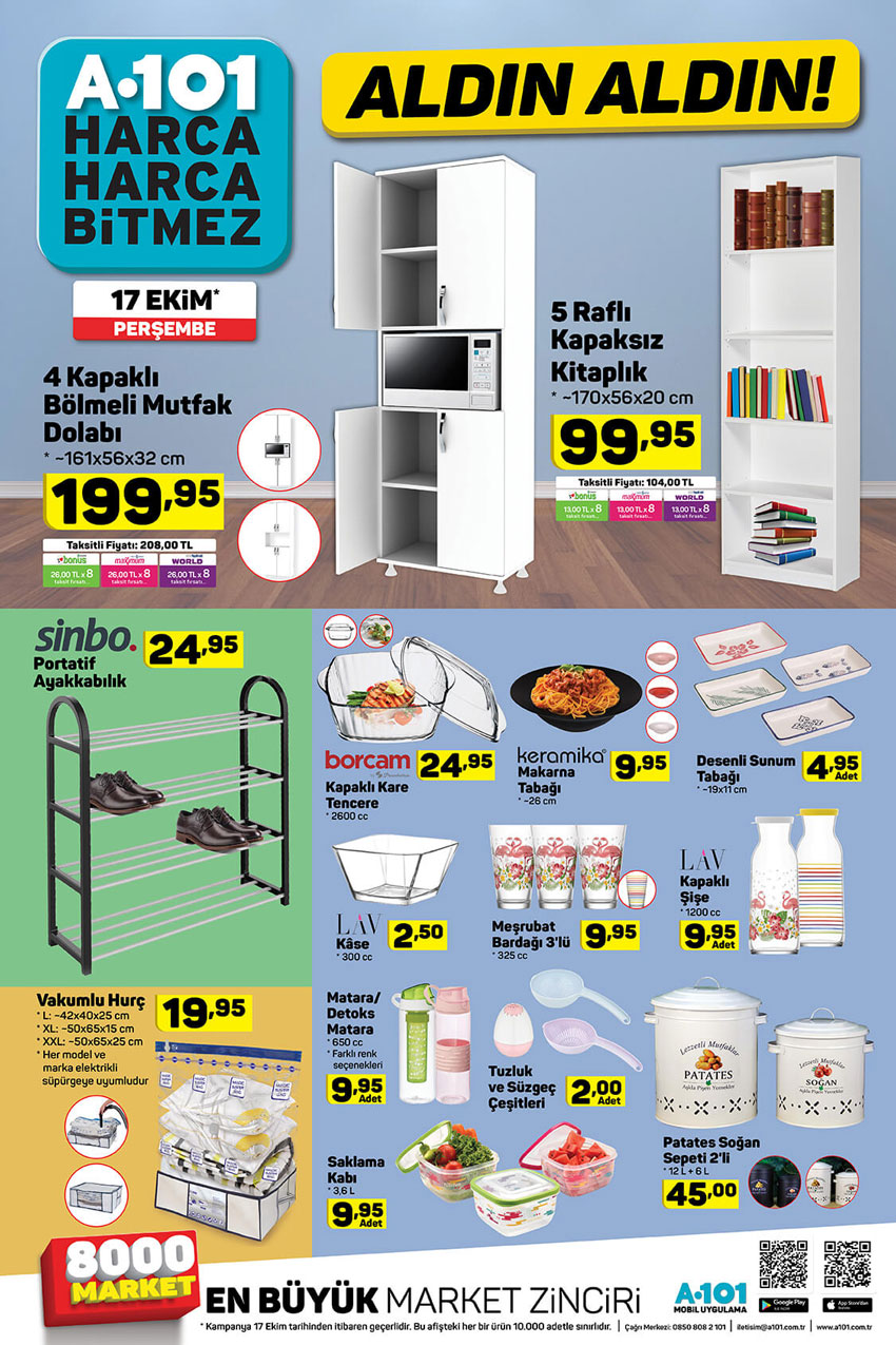A101 Market Spot Ev Ürünleri Kataloğu 17 Ekim 2019