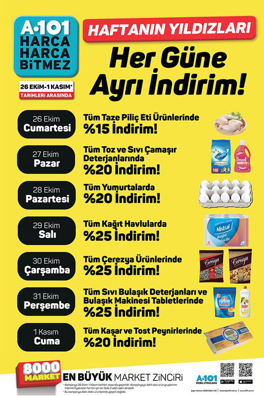 Haftanın Yıldızları Kataloğunda Her Güne Ayrı İndirim